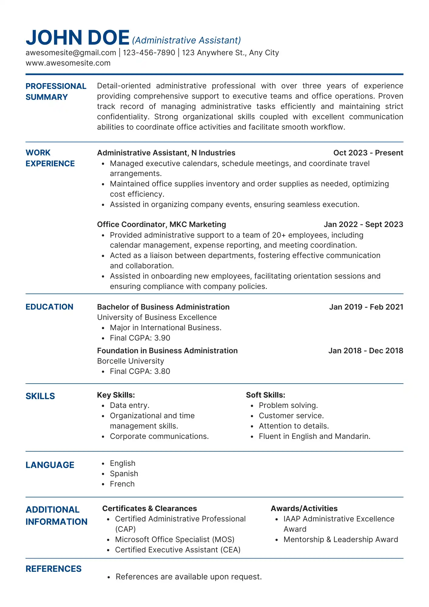 Design - Professional Template